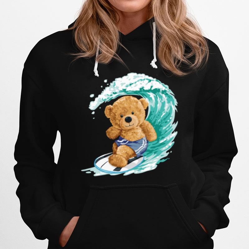 Surfer Teddy Bear Hoodie