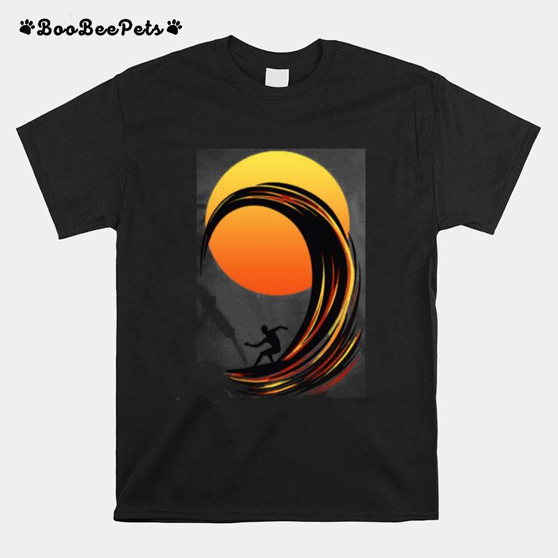 Surfing At Sunrise T-Shirt