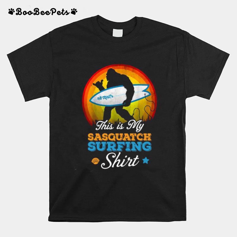 Surfing Bigfoot This Is My Sasquatch Surfing T-Shirt