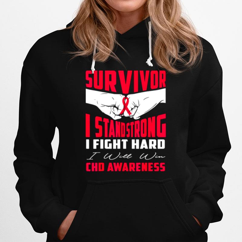 Survivor I Stand Strong Chd Awareness Hoodie