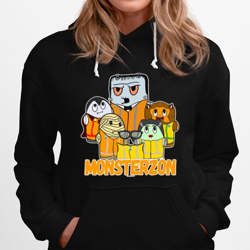 Swagazon Monsters Mummy Frankenstein Dracula Monsterzon Halloween Graphic Hoodie