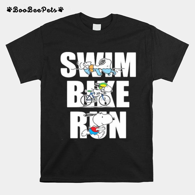 Swim Bkie Run Snoopy T-Shirt