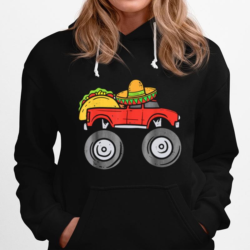 Taco Monster Truck Sombrero Cinco De Mayo Mexican Boys Hoodie