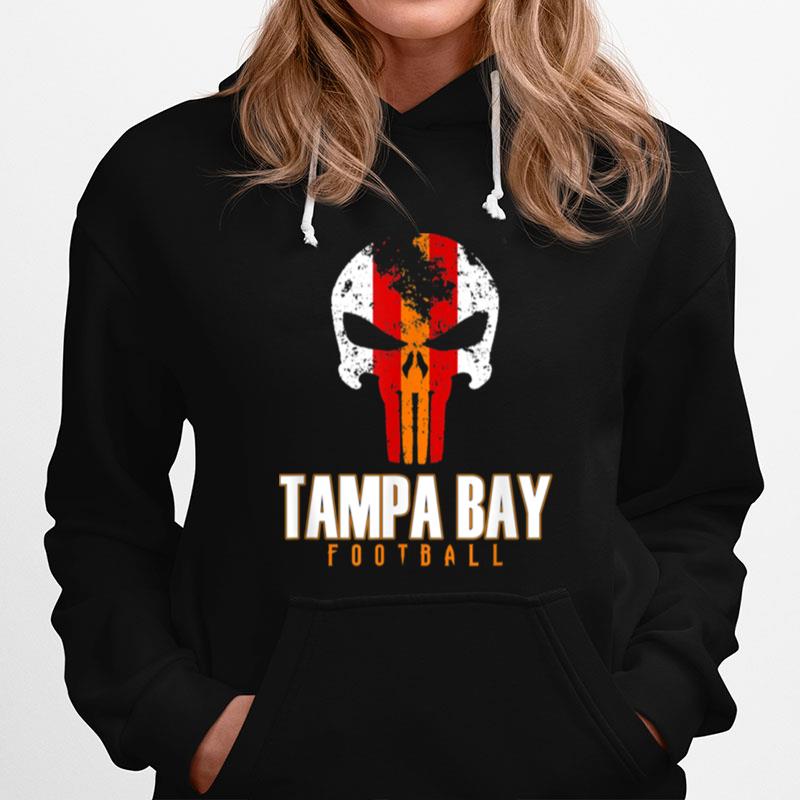 Tampa Bay Varsity Style Retro Football Skull Hoodie