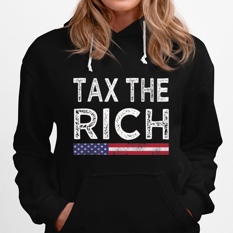 Tax The Rich Vintage American Flag Election Hoodie