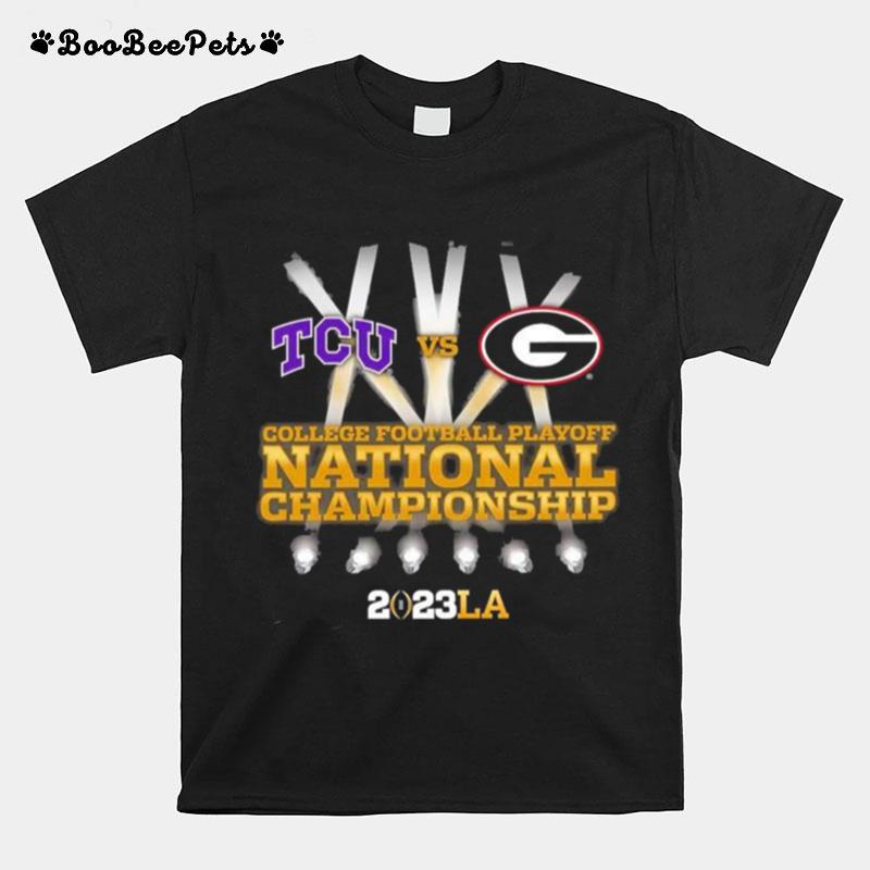 Tcu Horned Frogs Vs Georgia Bulldogs 2023 Cfp National Championship Game T-Shirt