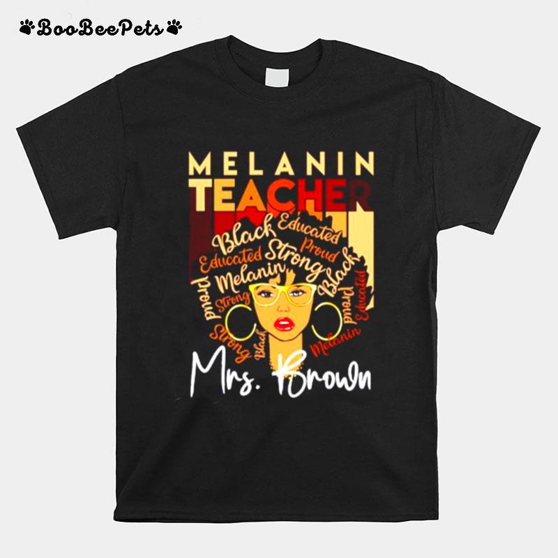 Teacher Black History Month Educated Motivated Elevated T-Shirt