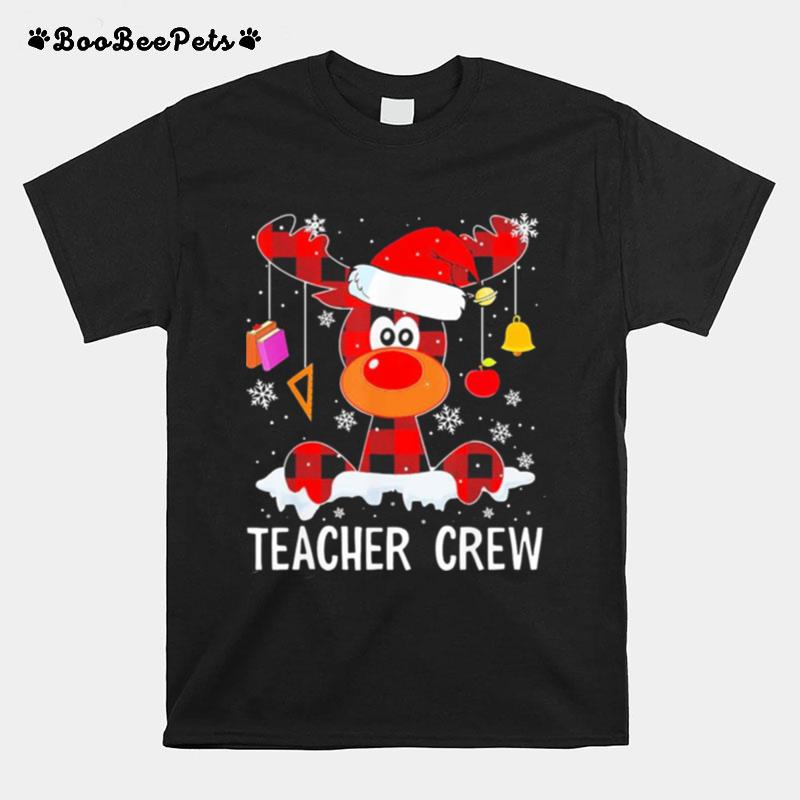 Teacher Crew Reindeer Christmas T-Shirt