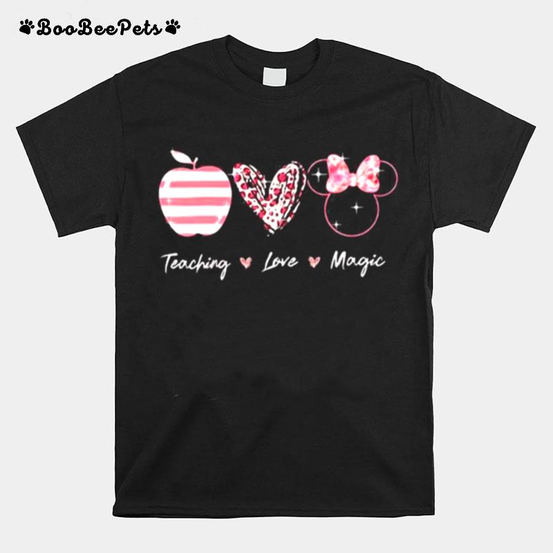 Teaching Love Magic Apple Heart Leopard Disney T-Shirt