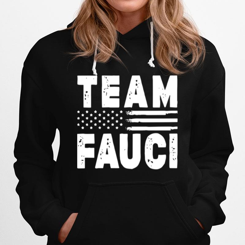 Team Fauci Face Mask American Flag Hoodie