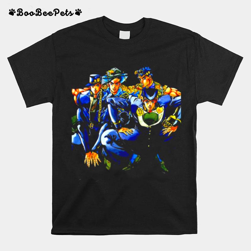 Team Jojos Bizarre Adventure Anime Manga T-Shirt