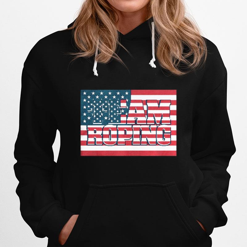 Team Roping American Flag Hoodie