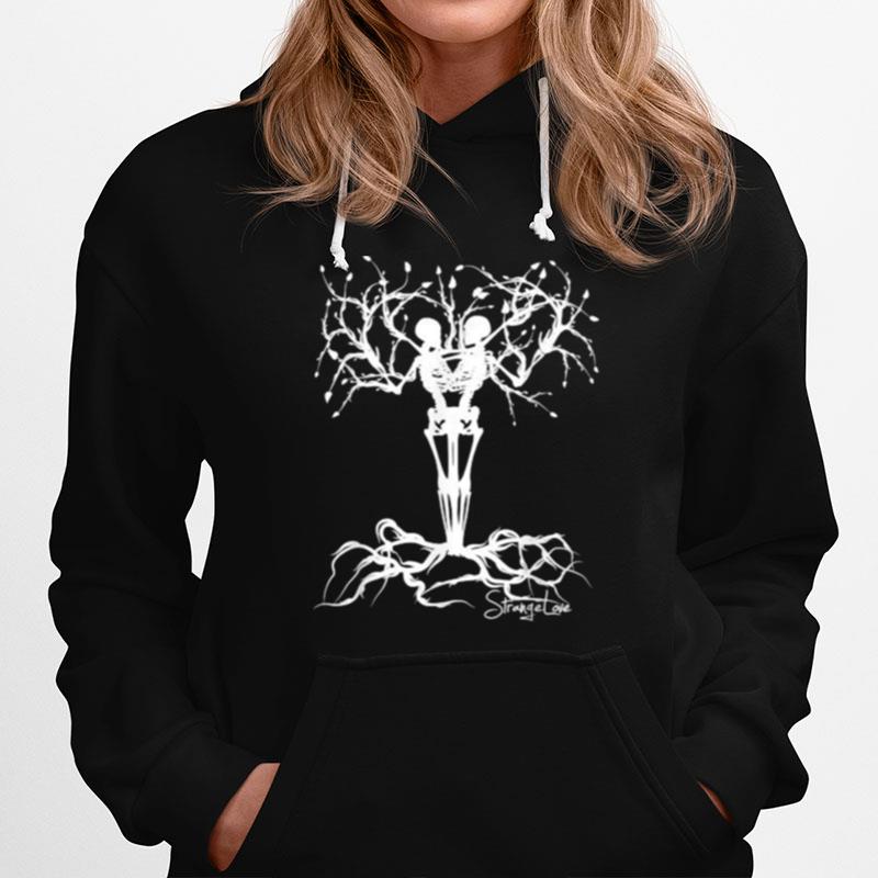 Teamstrange Strange Love Skeleton Tree Rocking Design Hoodie