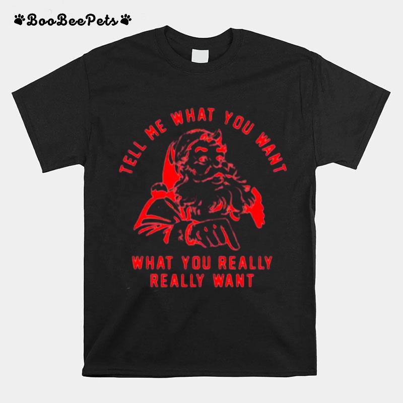 Tell Me What You Want What You Really Santa Claus T-Shirt