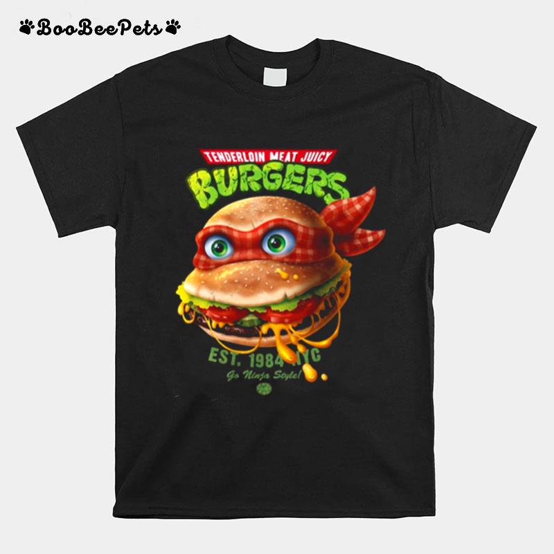 Tenderloin Meat Juicy Burgers Teenage Mutant Ninja Turtles T-Shirt