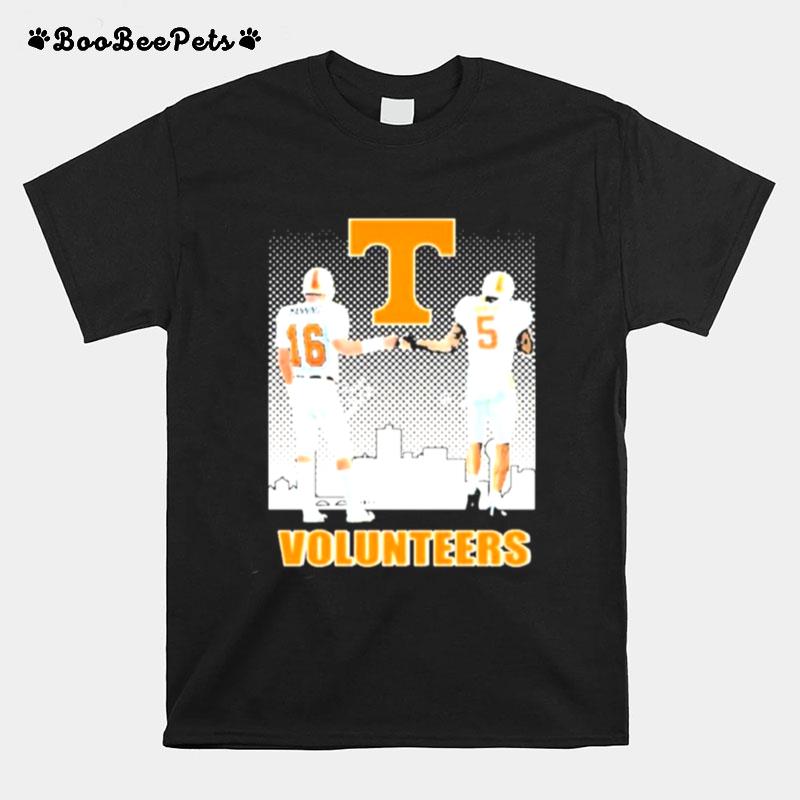 Tennessee Volunteers Football Manning 16 And Hooker 05 Volunteers City T-Shirt