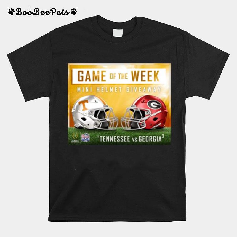 Tennessee Vs Georgia 2022 Game Of The Week Helmet T-Shirt