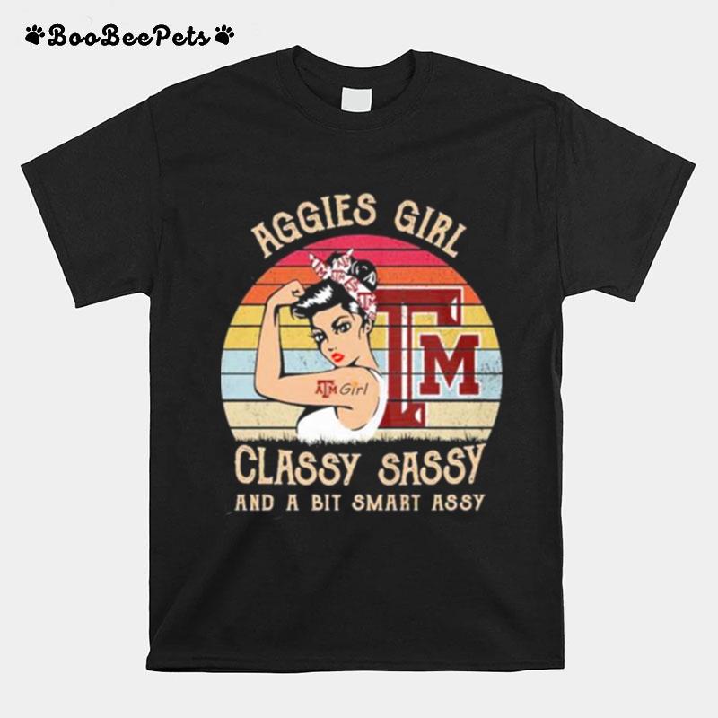 Texas Am Aggies Girl Classy Sassy And A Bit Smart Assy Vintage T-Shirt