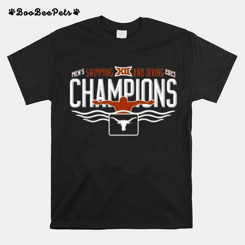 Texas Longhorns Mens Swimming Diving 2023 Big 12 Champions T-Shirt