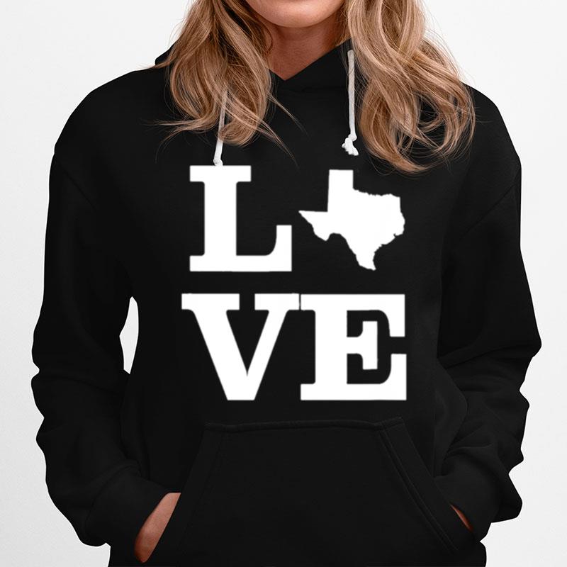 Texas Love Design State Outline Texas Home Classic Hoodie