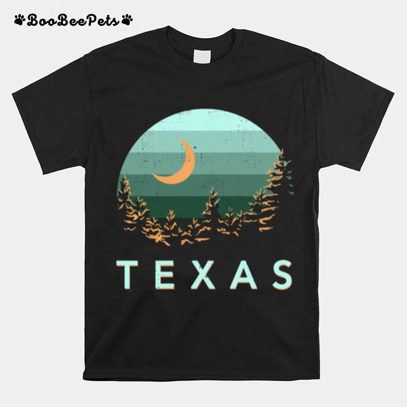 Texas Souvenir Forest Evergreen Night Sky Nature T-Shirt