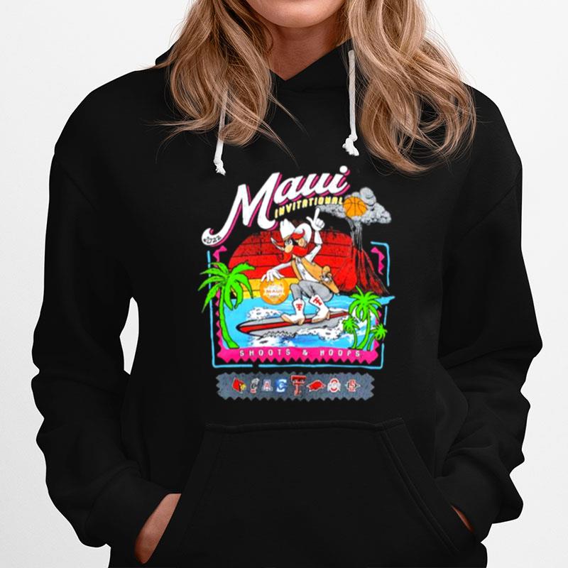 Texas Tech Maui Invitational Basketball Tournament Shoots And Hoops 2022 Hoodie