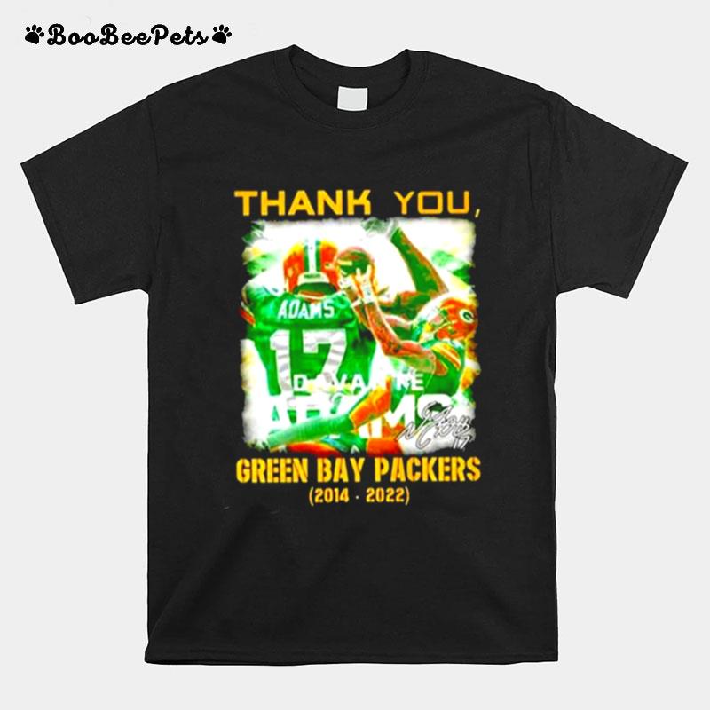 Thank You Davante Adams Green Bay Packers 2014 2022 Signatures Green Bay Packers T-Shirt