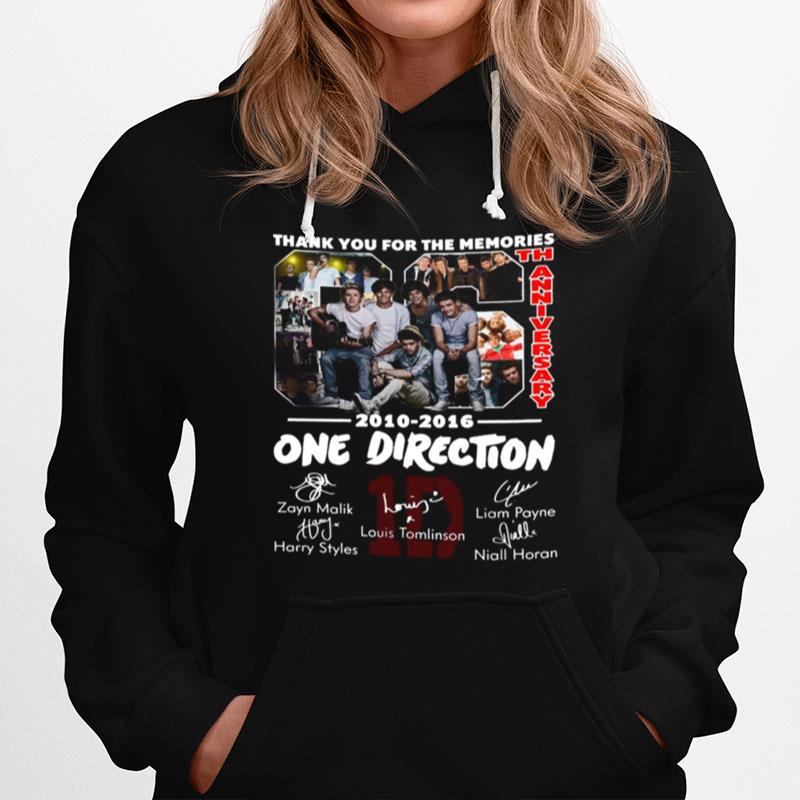 Thank You For The Memories 66Th Anniversary 2010 2016 One Direction Hoodie