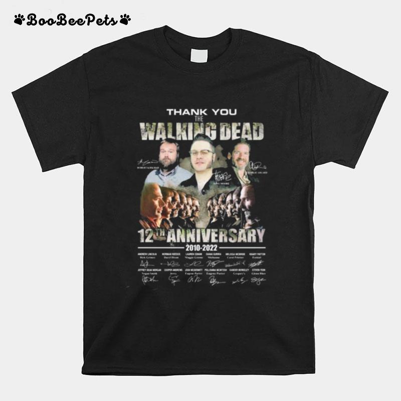 Thank You The Walking Dead 12Th Anniversary 2010 2022 Signatures T-Shirt