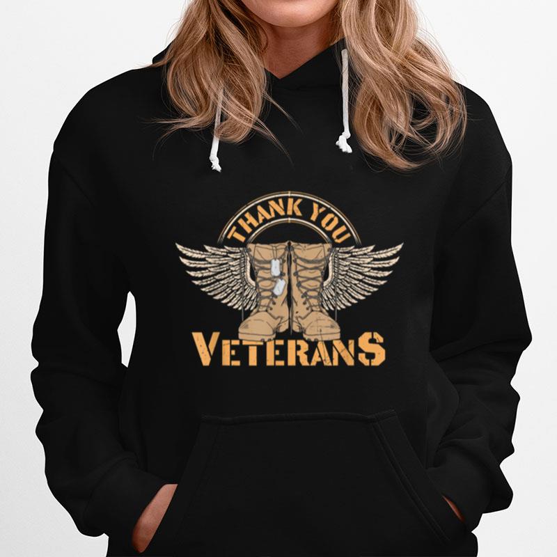 Thank You Veteran U.S. Flag Retired Soldier T B09Znjw7Xc Hoodie