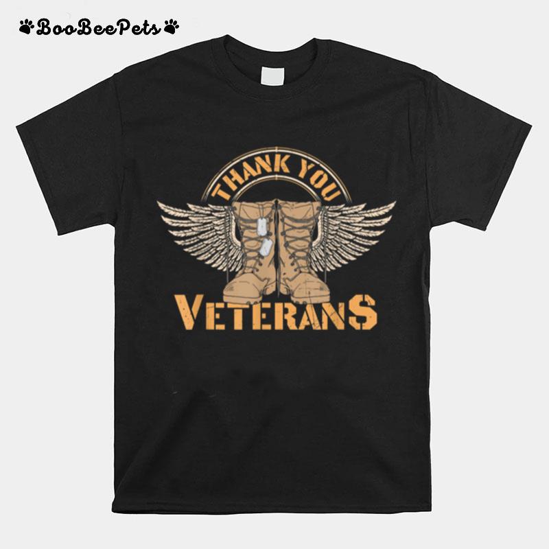 Thank You Veteran U.S. Flag Retired Soldier T B09Znjw7Xc T-Shirt