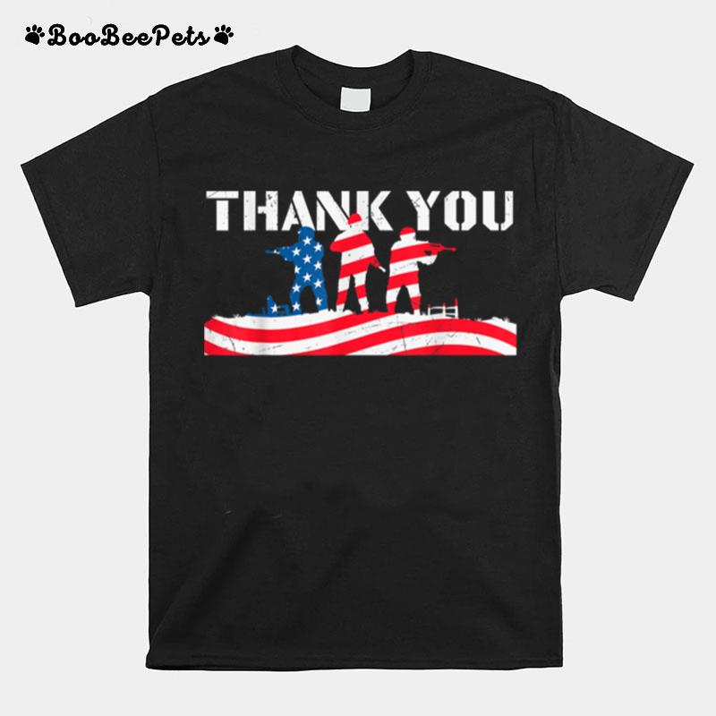 Thank You Veterans U.S. Flag Retired Soldier T B09Zp3F68G T-Shirt