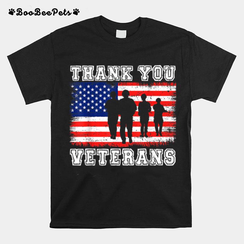 Thank You Veterans U.S. Flag Soldier Patriotic T B09Znwhn92 T-Shirt