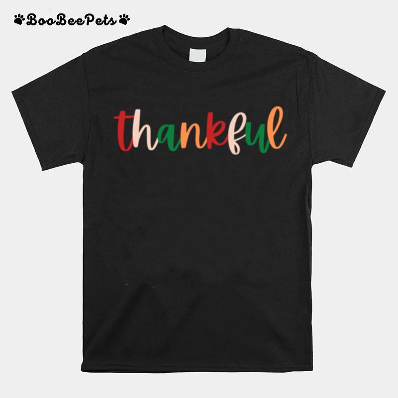 Thankful Fall Saying Always Thankful T-Shirt