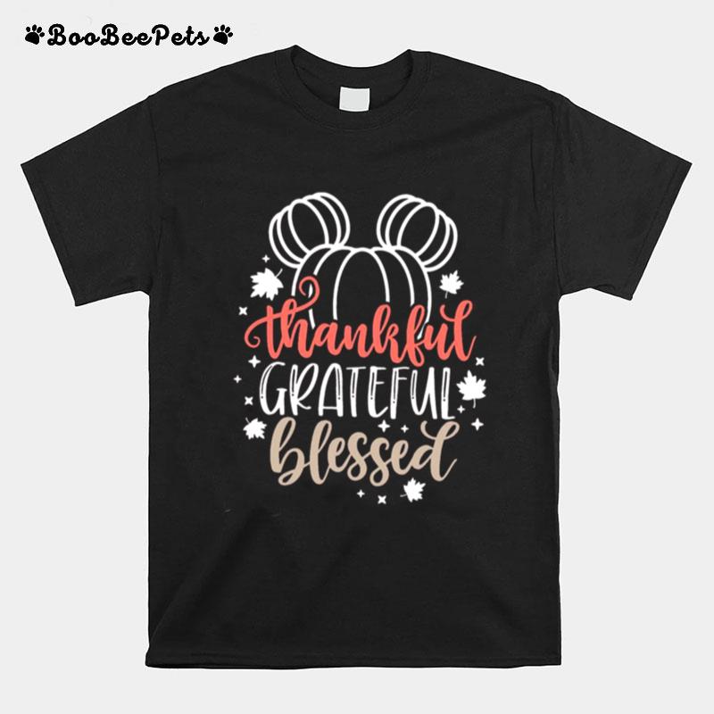 Thankful Grateful Blessed Disney Thanksgivings T-Shirt