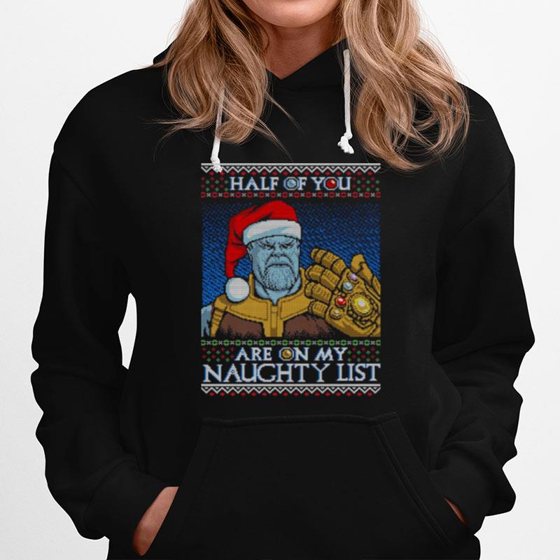 Thanos Snap Infinity Glove Marvel Ugly Christmas Hoodie