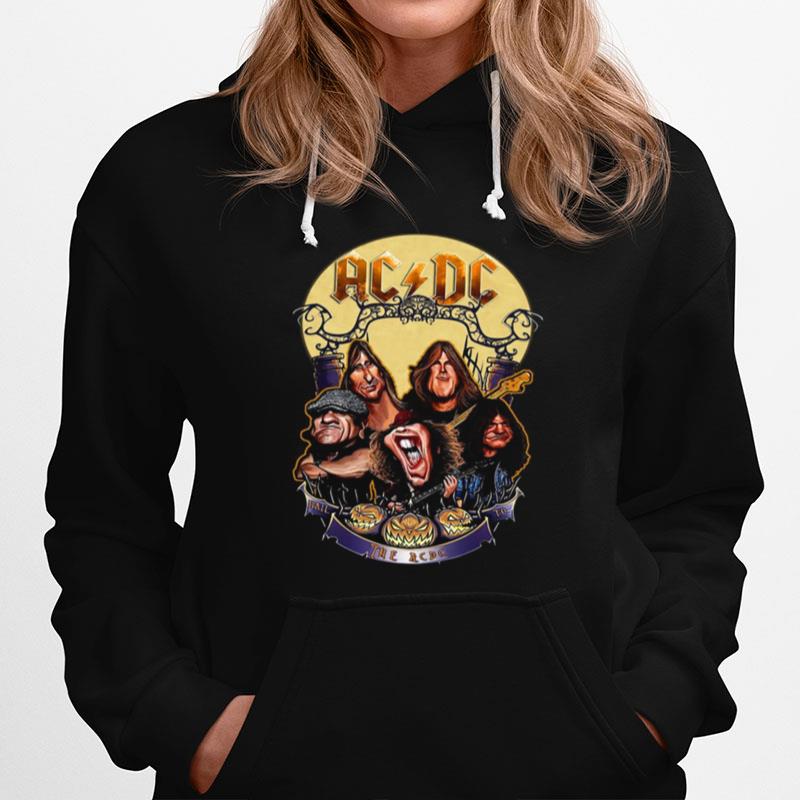 The Acdc Rock Band Comic Halloween Hoodie