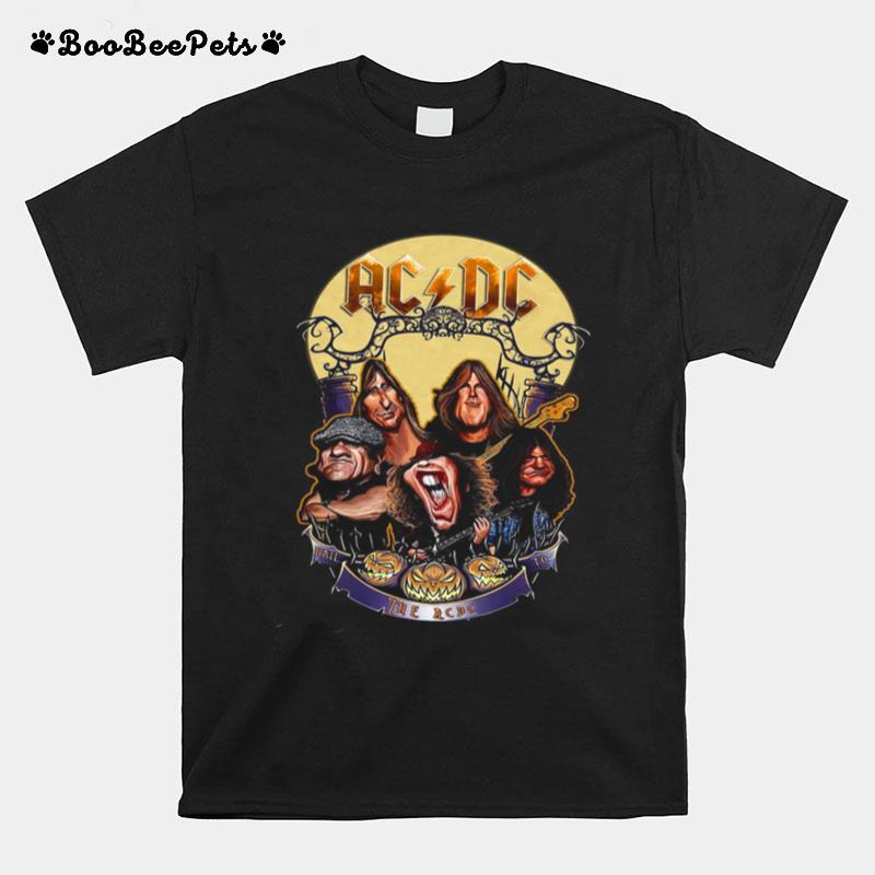 The Acdc Rock Band Comic Halloween T-Shirt