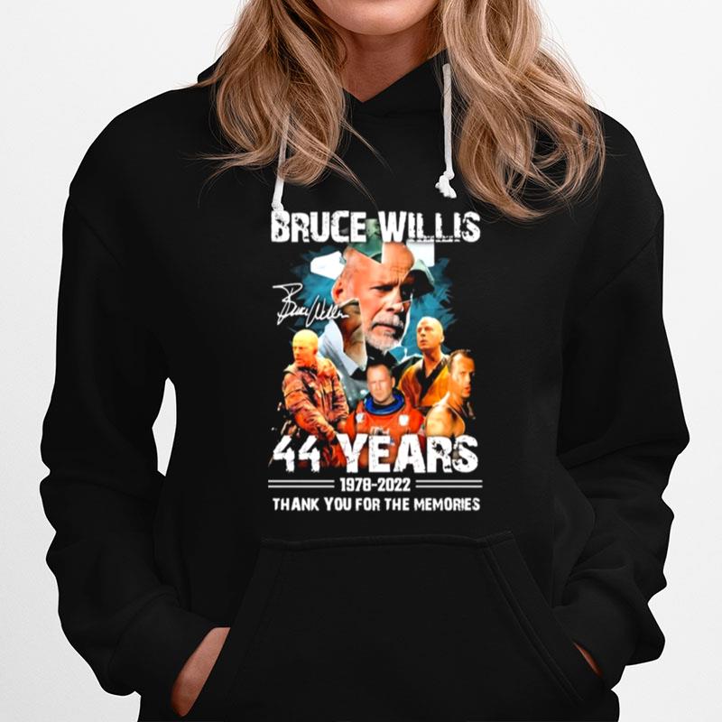 The Actor 44 Years Signature Bruce Wills Hoodie