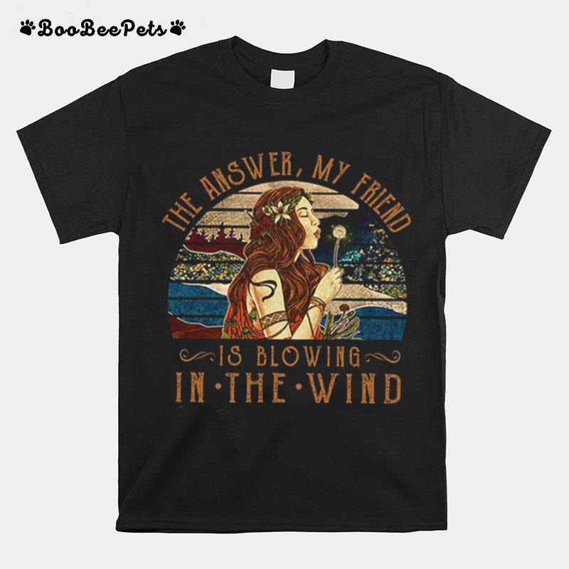 The Answer My Friend Is Blowing In The Wind Vintage T-Shirt