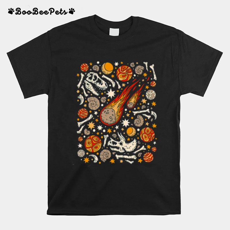 The Asteroid The Omega Dinosaur Fossil Space T-Shirt