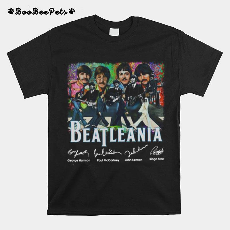 The Beatleania George Harrison Paul Mc Cartney John Lennon Ringo Starr T-Shirt
