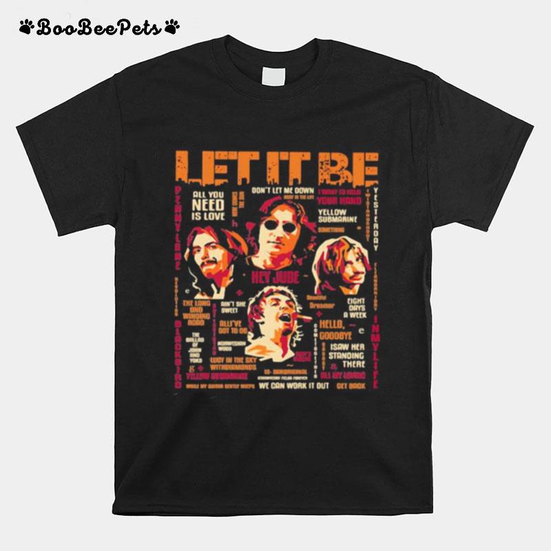 The Beatles Let It Be Poster Vintage T-Shirt