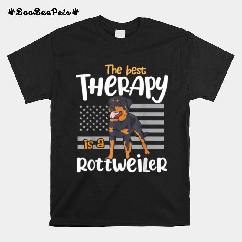 The Best Therapy Rottweiler Rottie Dog Mom Dad T-Shirt