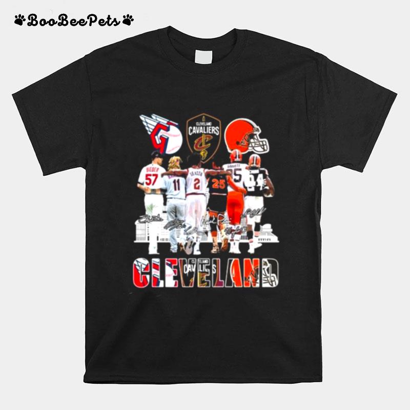 The Bieber Sexton Garrett And Chubb Cleveland Sports City Signatures T-Shirt