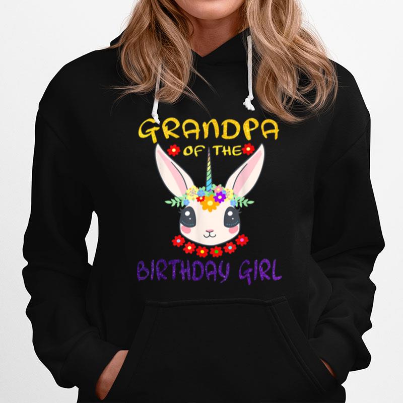 The Birthday Girl Unicorn Outfit Matching Floral Hoodie