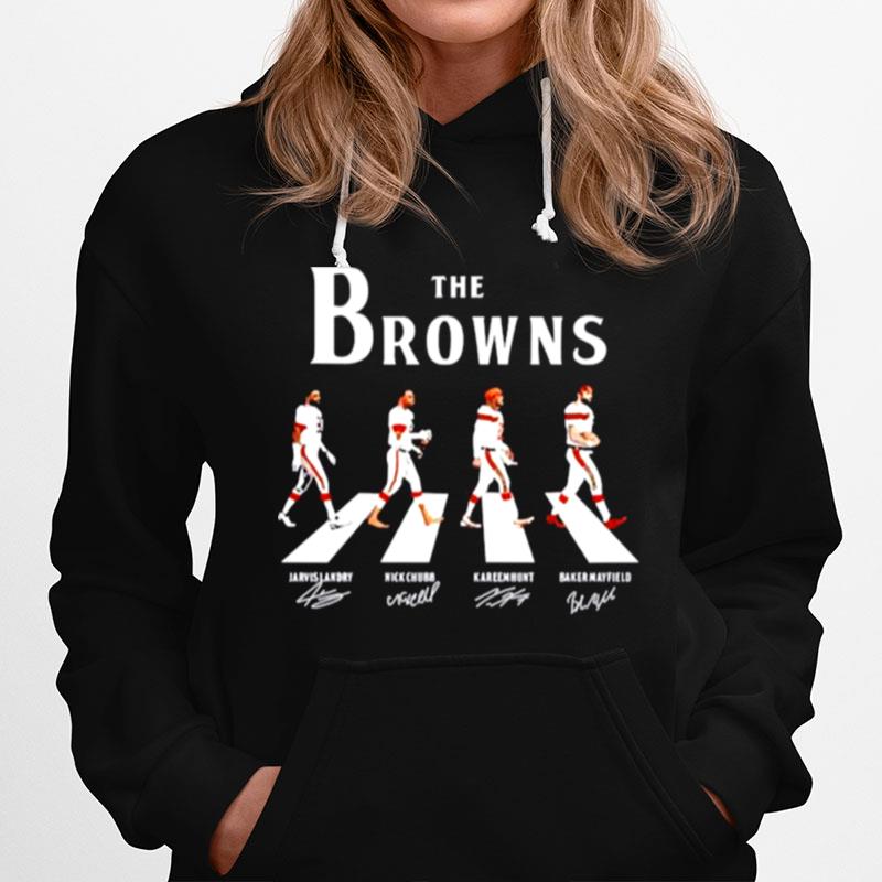 The Browns Landry Chubb Hunt Mayfield Abbey Road Signatures Hoodie