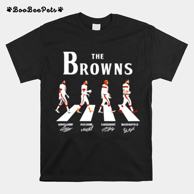 The Browns Landry Chubb Hunt Mayfield Abbey Road Signatures T-Shirt