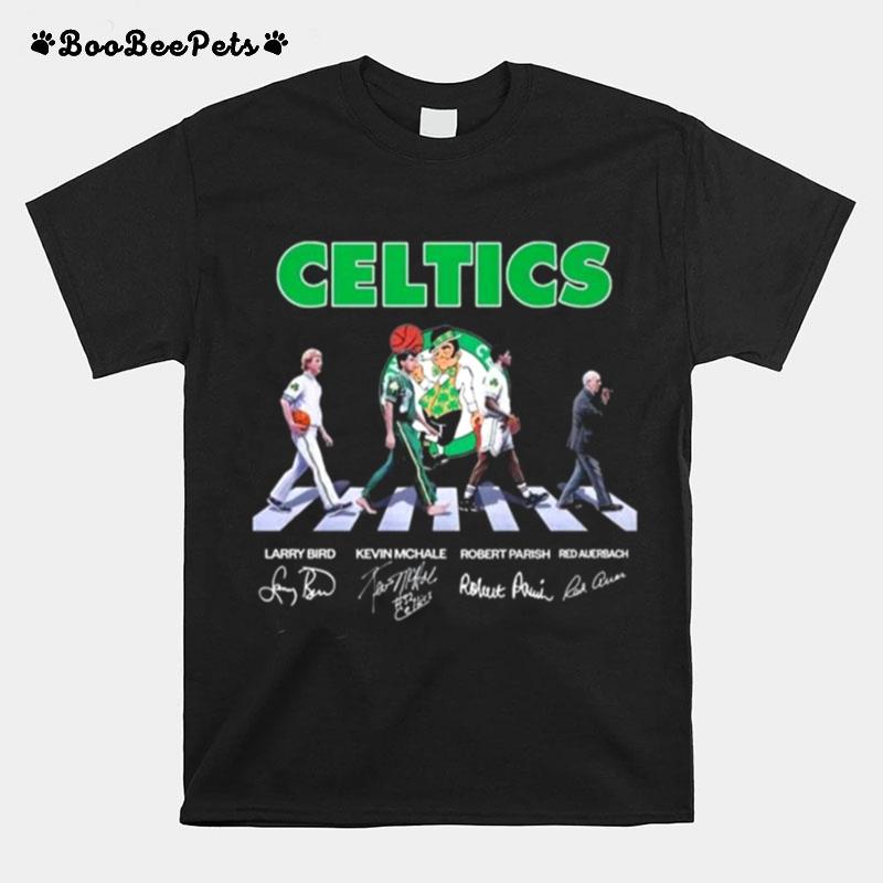 The Celtics Basketball Team Abbey Road 2023 Signatures T-Shirt