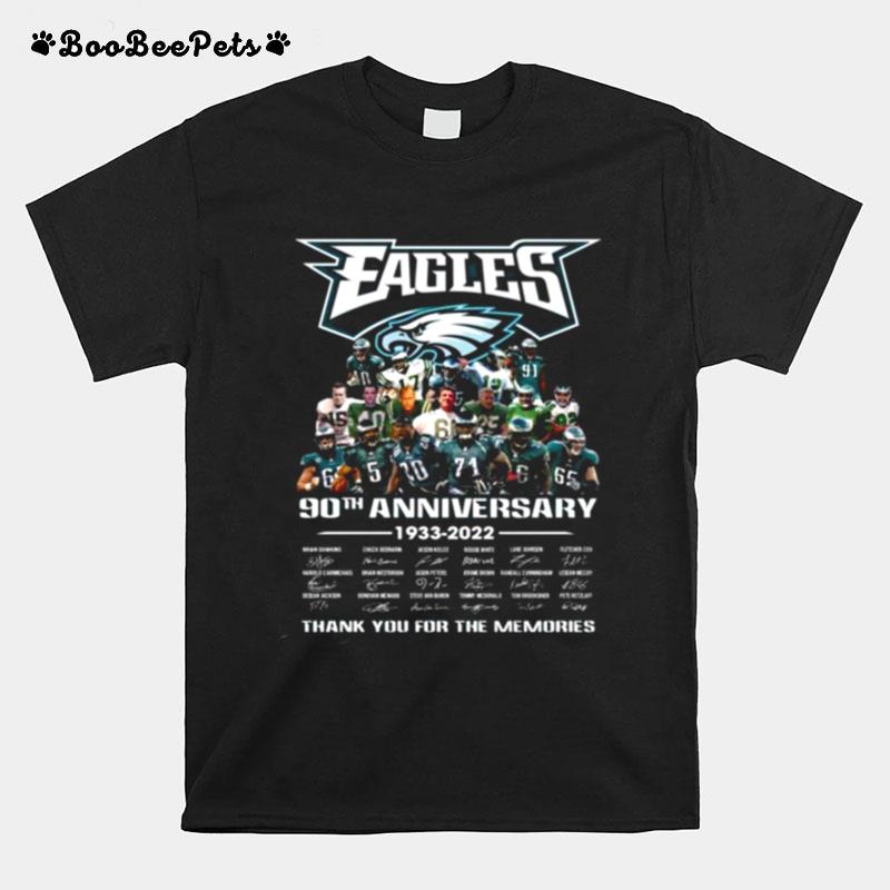 The Eagles 90Th Anniversary 1933 2022 Thank You For The Memories Signatures T-Shirt